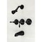 Kingston Brass KB230AL Three-Handle Tub and Shower Faucet, Matte Black KB230AL - alternate 2